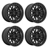 (4) 18x8.5 KMC KM549 GRS Satin Black Wheels 6X135 +0MM For 2004-2026 Ford F-150