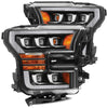 AlphaRex NOVA-Series LED Projector Headlights Matte Black W/ Activation Light & Sequential Signal For 2017-2020 Ford F150 Raptor