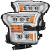 AlphaRex NOVA-Series LED Projector Headlights Chrome W/ Activation Light & Sequential Signal For 2017-2020 Ford F150 Raptor