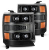 AlphaRex NOVA-Series LED Projector Headlights Alpha Black W/ Activation Light & Sequential Signal For 2016-2018 Chevrolet Silverado 1500