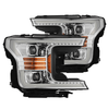 AlphaRex LUXX-Series LED Projector Headlights Chrome W/ Activation Light & DRL & Plank Style Design For 2018-2020 Ford F-150