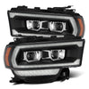 AlphaRex LUXX-Series LED Projector Headlights Black W/ Activation Light & Sequential Signal For 2019-2024 Ram 2500 3500 4500 5500