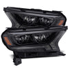 AlphaRex LUXX-Series LED Projector Headlights Alpha Black W/ Sequential Signal & DRL For 2019-2021 Ford Ranger