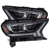AlphaRex LUXX-Series LED Projector Headlights Black W/ Sequential Signal & DRL For 2019-2021 Ford Ranger