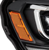 AlphaRex NOVA-Series LED Projector Headlights Black W/ Activation Light & Sequential Signal For 2019-2021 Ford Ranger
