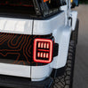 AlphaRex NOVA-Series Prismatic LED Tail Lights Chrome For 2019-2024 Jeep Gladiator JT