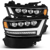 AlphaRex NOVA-Series LED Projector Headlights Matte Black W/ Activation Light & Sequential Signal For 2019-2024 Ram 1500
