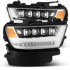 AlphaRex NOVA-Series LED Projector Headlights Chrome W/ Activation Light & Sequential Signal For 2019-2024 Ram 1500