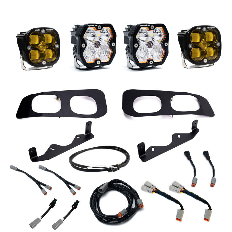 Baja Designs Squadron 2.0 Sport/SAE Clear Dual Fog Pocket Kit For 2023-2026 Ford F-250/F-350 Super Duty