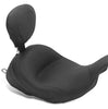 Mustang Lowdown Touring Solo Seat w/ Driver Backrest For 08-21 Harley-Davidson