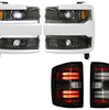 Morimoto Chrome Headlights & Smoked Tail Lights For 15-19 Chevrolet Silverado 2500/3500