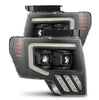 AlphaRex MKII LUXX-Series Black LED Projector Headlights For 2009-2014 Ford F-150