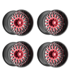 Fittipaldi (4) FA07 22X12 8X180 -44 Gloss Black/Red/Milled Aluminum Alloy Wheels