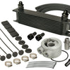Derale 10 Row Stack Plate Engine Oil Cooler Kit w/ Sandwich Adapter - Universal