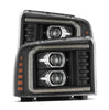 AlphaRex Black LUXX-Series LED Projector Headlights For 2005-2007 Ford Super Duty/Excursion
