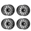 Fittipaldi (4) 22X12 8X6.5 Gloss Black Milled Wheels For 1953-2010 GM Ford Dodge