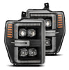 AlphaRex NOVA-Series Black LED Projector Headlights For 2008-2010 Ford Super Duty/Excursion