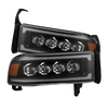 AlphaRex NOVA-Series Black LED Headlights For 1994-2002 Dodge Ram 1500 2500 3500