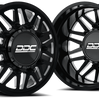 Dually Wheel Kit 94-18 RAM 92-10 GM Aftermath Black/Milled 20X8.25 8X165 12.50