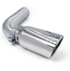 PPE 4" Steel Turn-Out Exhaust Pipe w/ 5" Polished Tip For 07-19 GM 6.6L Duramax