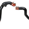 HPS Black Hot & Cold Side Charge Pipe Kit w/ Orange Boots For 2003-2007 Ford 6.0L Powerstroke