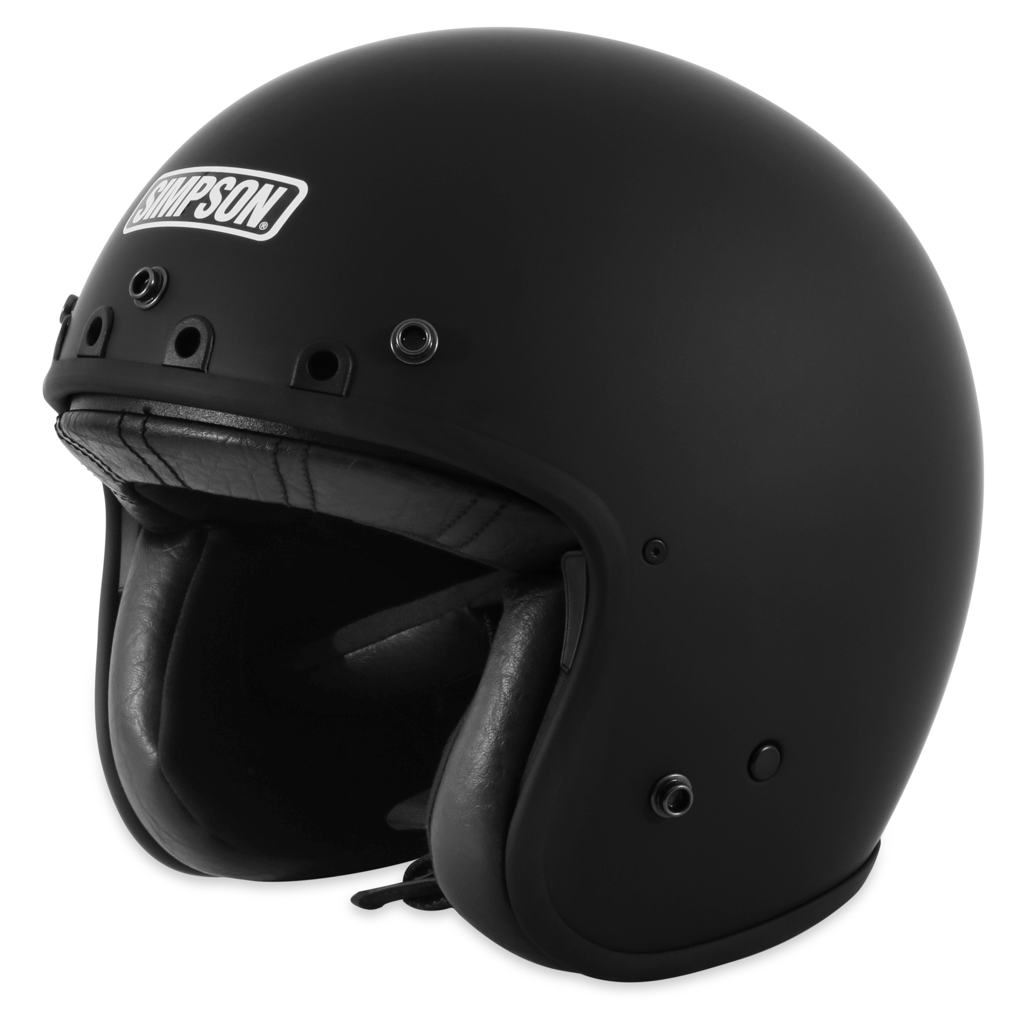 Simpson Motorcycle Chopper Helmet - Flat Black - Small – Rudy's ...