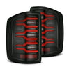 AlphaRex LUXX Series Black-Red LED Tail Lights For 2014-2019 Chevrolet Silverado 1500 2500 3500