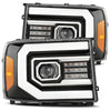AlphaRex LUXX-Series Jet Black LED Projector Headlights For 2007-2013 GMC Sierra 1500 2500 3500