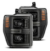 AlphaRex LUXX-Series Alpha-Black LED Projector Headlights For 2008-2010 Ford Super Duty/Excursion