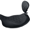 Mustang Wide Tripper Solo Seat w/ Driver Backrest For 08-21 HD FL Touring- 79725