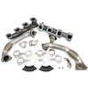 PPE High Flow Exhaust Manifolds W/ Up Pipes For 06-07 GM 6.6L LLY/LBZ Duramax