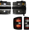 Morimoto Black Headlights & Smoked Tail Lights For 15-19 GM Silverado 2500/3500