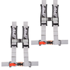 PRP 4.3 Silver 4-Point Adjustable Harness Pair With 3" Belts & Sewn in Shoulder Pads