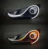 XK Glow 36inch - 2pc Sequential Switchback LED Strip Kit DRL Turnsignal for Headlights