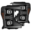 AlphaRex LUXX-Series LED Projector Headlights Black W/ Activation Light & Sequential Signal & Switchback & DRL For 2020-2022 Ford F-250 F-350 F-450 F-550 Super Duty