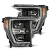 AlphaRex LUXX-Series LED Projector Headlights Black W/ Activation Light & Sequential Signal For 2021-2022 Ford F-150