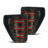AlphaRex LUXX-Series LED Tail Lights Black Red W/ Activation Light & Sequential Signal For 2021-2022 Ford F150