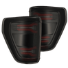 AlphaRex LUXX-Series LED Tail Lights Black Red W/ BLIS For 2021-2023 Ford F-150