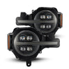 AlphaRex NOVA-Series LED Projector Headlights Alpha Black W/ Activation Light & Sequential Signal & DRL For 2021-2023 Ford Bronco