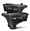 AlphaRex LUXX-Series LED Projector Headlights Alpha Black W/ White DRL For 2022-2023 Toyota Tundra (Requires Adapter 810029 or 810030)