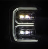AlphaRex NOVA-Series LED Projector Headlights Alpha Black W/ Activation Light & Sequential Signal & Switchback For 2023-2026 Ford F-250