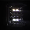 AlphaRex NOVA-Series LED Projector Headlights Alpha Black W/ Activation Light & Sequential Signal & Switchback For 2023-2026 Ford F-250