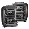 AlphaRex NOVA-Series LED Projector Headlights Black W/ Activation Light & Sequential Signal & Switchback For 2023-2026 Ford F-250