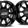 Dually Wheels The Ten Forged 22x8.25 8x200 Black/Mill SS Fronts 19-25 Dodge Ram 3500 DDC Wheels