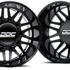 Dually Wheels Aftermath Black/Mill 22x8.25 8x200 SS Fronts Ford 05-25 Ford F-350 11-14 DDC Wheels