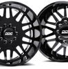 Dually Wheels Aftermath Black/Mill 22x8.25 10x225 SS Fronts 05-10 Ford 15-25 F-450/F-550 Dodge Ram 08-25 4500/5500 DDC Wheels