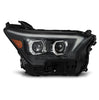 AlphaRex LUXX-Series LED Projector Headlights Black W/ Activation Light & Sequential Signal & DRL For 2023-2024 Toyota Tacoma