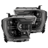 AlphaRex LUXX-Series LED Projector Headlights Alpha Black W/ Activation Light & Sequential Signal & Switchback For 2024-2026 Ford Ranger