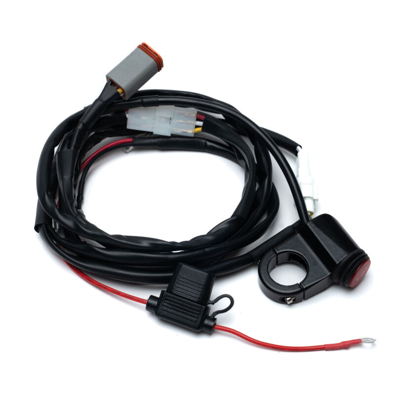 Baja Designs Squadron 2.0 4-Pin Deutsch Motorcycle Wiring Harness w/ Switch - Universal