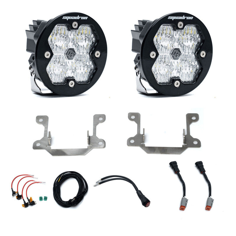 Baja Designs Squadron 2.0 Sport Clear Wide Cornering Fog Pocket Kit For 2019-2025 Ram 2500/3500